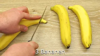 Der berühmte umgedrehte Bananenkuchen mit 1 Ei. Schnell und lecker #127