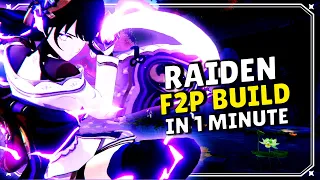 Raiden Shogun F2P Build In 1 Minute