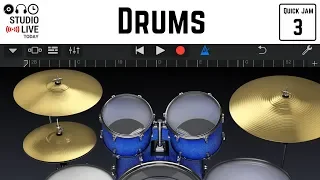 How to play drums in GarageBand iOS (iPad/iPhone)