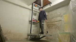 Лифт в подвал/погреб без направляющих роликов