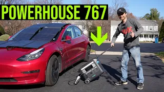 Anker PowerHouse 767 In-Depth Review! (How to charge Tesla Model 3 via Portable Solar)