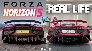 FORZA HORIZON 5 vs REAL LIFE Car Exhaust SOUNDS Direct Comparison! 🔊 *PART 2*