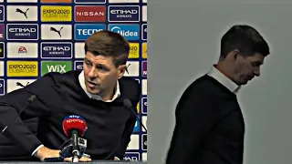 Steven Gerrard Walks out of Press Conference after Match vs Man City | Man City vs Aston Villa 3-2