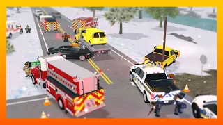 MASSIVE HAZARDOUS WASTE ESCORT! *Crash* | Liberty County Roleplay (Roblox)