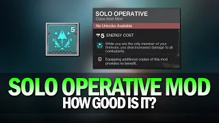 Solo Operative Artifact Mod - How Good Is It & How Does It Work? [Destiny 2]