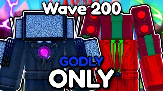 I Used GODLY Units ONLY On Endless Mode In Toilet Tower Defense (Roblox)