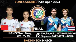 FINAL | JIANG Zhen Bang /WEI Ya Xin vs D PUAVARANUKROH /S TAERATTANACHAI | India Open 2024 Badminton