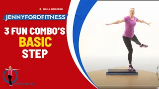 Live Step Aerobics Basic Workout with 3 Fun Combos | Heart Pumping Cardio Bursts | At-Home Fitness