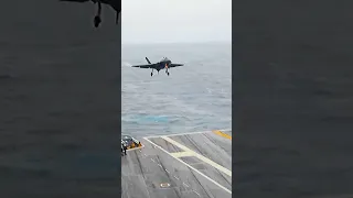 F-35C Lightning II landing on the USS Dwight D. Eisenhower #shorts