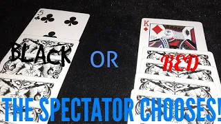 Spectator Chooses Wether Cards are Red or Black and are RIGHT - Easy Impromptu Card Trick
