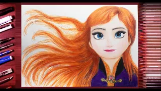 Как нарисовать Анну Холодное сердце 2. How to draw Anna Frozen2