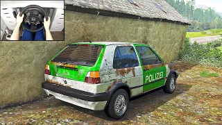 Rebuilding Abandoned Police Volkswagen Golf GTI MK2 - Forza Horizon 4 (Steering Wheel + Shifter)