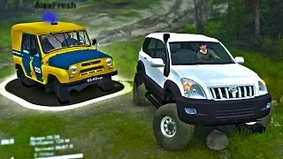 УАЗ ПРОТИВ TLC PRADO - ПОГОНЯ в SPINTIRES