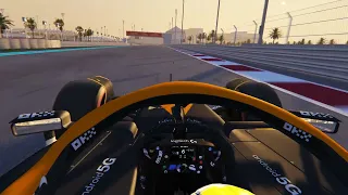 Trying all Yas Marina Circuit layouts part 2. Lando Norris at the North corkscrew layout