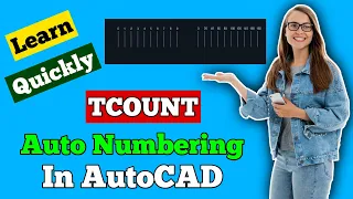 #7 Sequentially Number AutoCAD Text with TCOUNT | Tcount AutoCAD | AutoCAD tcount command