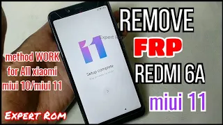 Xiaomi Redmi 6A Miui 11 Bypass FRP | Remove Google Account | Work all redmi miui 10/miui 11