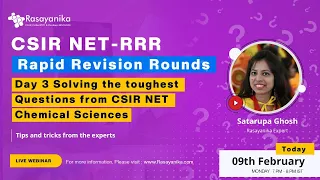 Day 3 : CSIR NET Rapid Revision Round - Physical Chemistry ,Organic Chemistry & Inorganic Chemistry
