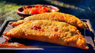 DEEP FRIED MEAT PIES (Chebureks) YOU HAVE TO TRY !!! (EASY TO MAKE, ASMR, 4K)