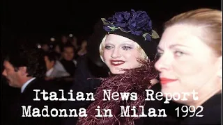 Madonna - Italian News report on Madonna in Milan at Dolce & Gabbanna Fashion Show