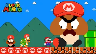 Super Mario Bros. but everything Mario touches turns to Mario | Game Animation