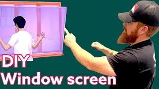 DIY How to EASILY make a WINDOW SCREEN for any size window in 10 Minutes...