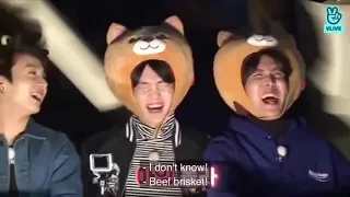 hoseok and yoongi losing their minds on the ship ride for a minute straight