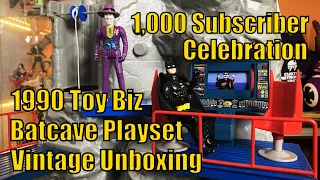 1000 Subscriber Celebration | 1990 Toy Biz Batcave | Vintage Unboxing | DC Superheroes