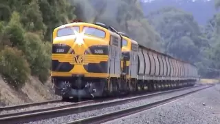 Australian Railways; EMD's down under; Three 567's, a full load and a 2% grade