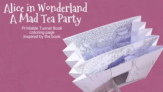 How To make a paper tunnel book - project inspired by the book Alice in Wonderland