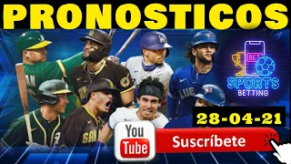 PRONOSTICOS MLB GRATIS PARA HOY | 28 DE ABRIL 2021 |  APUESTAS DEPORTIVAS #MLBFREEPICKS​ #MLBPICKS​