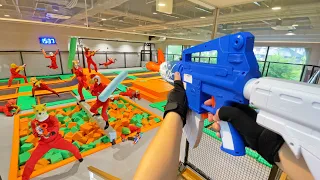 Nerf War | Amusement Park Battle 46 (Nerf First Person Shooter)