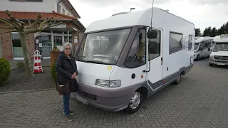 WOHNMOBIL UR-OMA FRANZI (86) FUHR SELBST 400.000km auf VOLLINTEGRIERTEN BÜRSTNER. HÄLT, HÄLT, HÄLT.