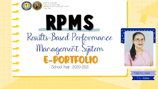 RPMS E-PORTFOLIO FOR TEACHERS I-III FOR THE SCHOOL YEAR 2020-2021 | FREE EDITABLE TEMPLATE