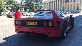 Ferrari F40 start up w/straight pipes. Loud sound!