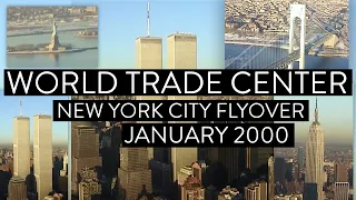 New York City Skyline World Trade Center Flyover - January 29 2000