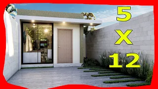 House of 5x12 ONE Floor 2 BEDROOMS Facades of Modern Houses