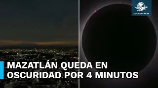 Así “anocheció” en Mazatlán por el Eclipse Solar 2024