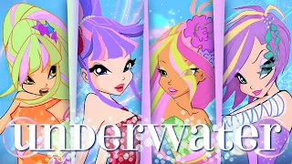 Winx Club 5 | 2D Sirenix Transformation with UNDERWATER Hair Colours! (+ SONG REMIX!) #SirenixWeek
