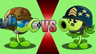 Mega Gatling Pea and Every PEASHOOTER Level 1 POWER UP Vs Team Big Head Gargantuar Zombie - PvZ 2