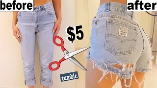 HOW TO MAKE OLD JEANS INTO SHORTS!
