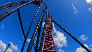 DC Rivals Hypercoaster BACKWARDS On Ride POV - Warner Bros. Movie World