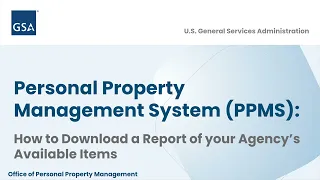 How to Download a Report of your Agency's Available Items on PPMS