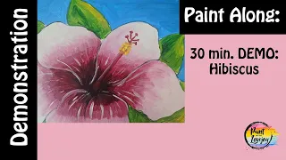 6-19 Live Paint With Lovejoy- White Hibiscus flower