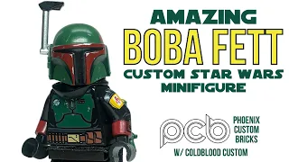 Custom BOBA FETT Minifigure by Phoenix Customs (Galactic Bounty Hunter Minifig Review)