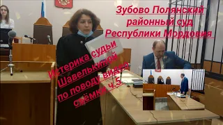 Истерика судьи Шавелькиной по видео съёмке Зубово Полянский районный суд юрист Вадим Видякин ч.5