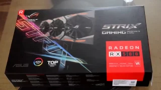 UNBOXING ASUS ROG STRIX GAMING RX 580 DirectCU III TOP OC 8GB