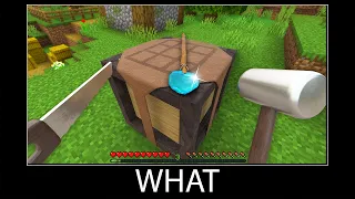 Minecraft wait what meme part 347 realistic minecraft Crafting Table