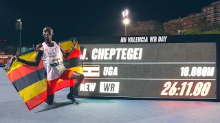 Joshua CHEPTEGEI Breaks the 10,000m Record in 26:11:02