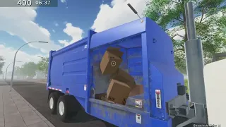 Garbage Truck Simulator: McNeilus M/A crushing cardboard!