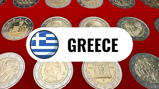 All commemorative euro coins from Greece